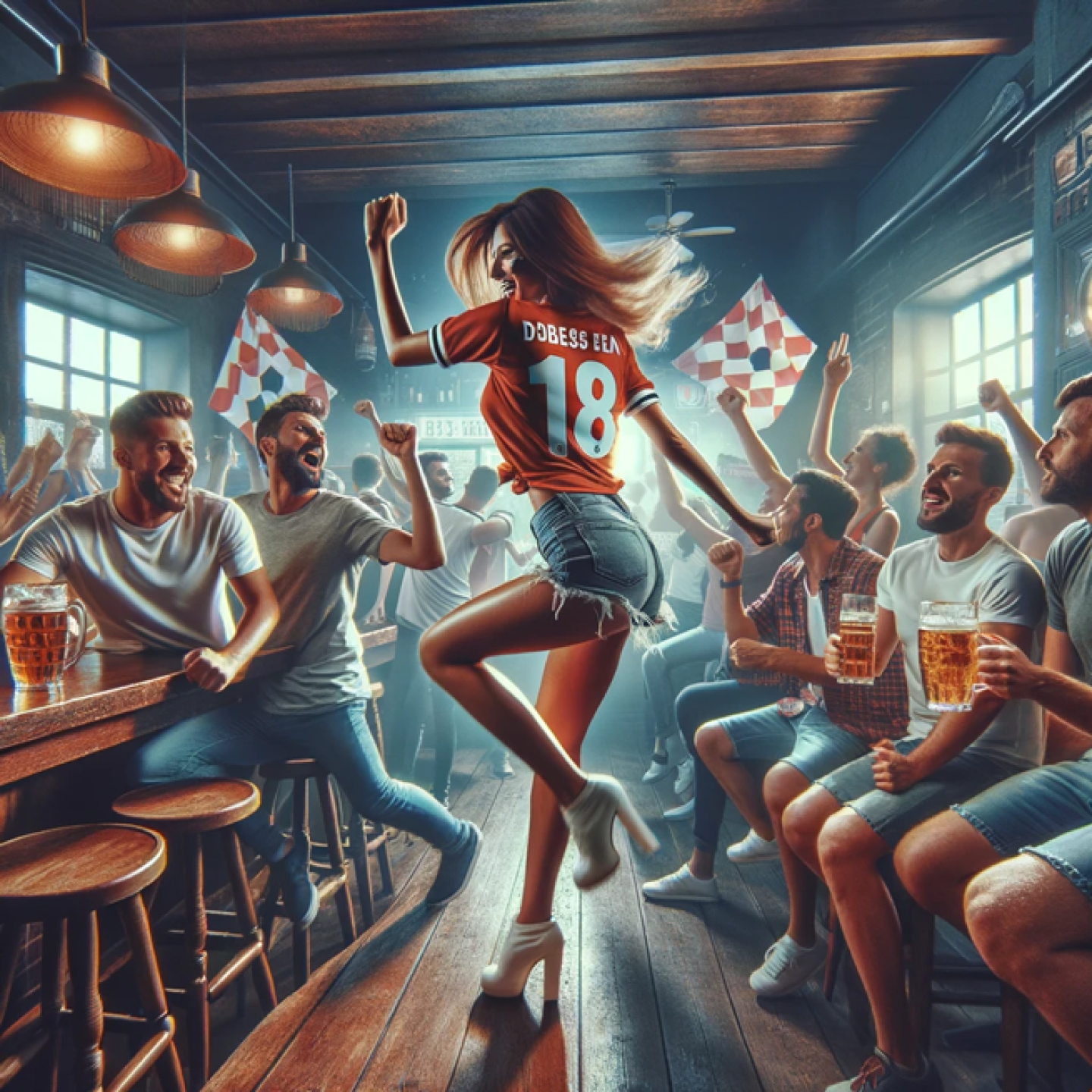 Girl Dancing in Bar